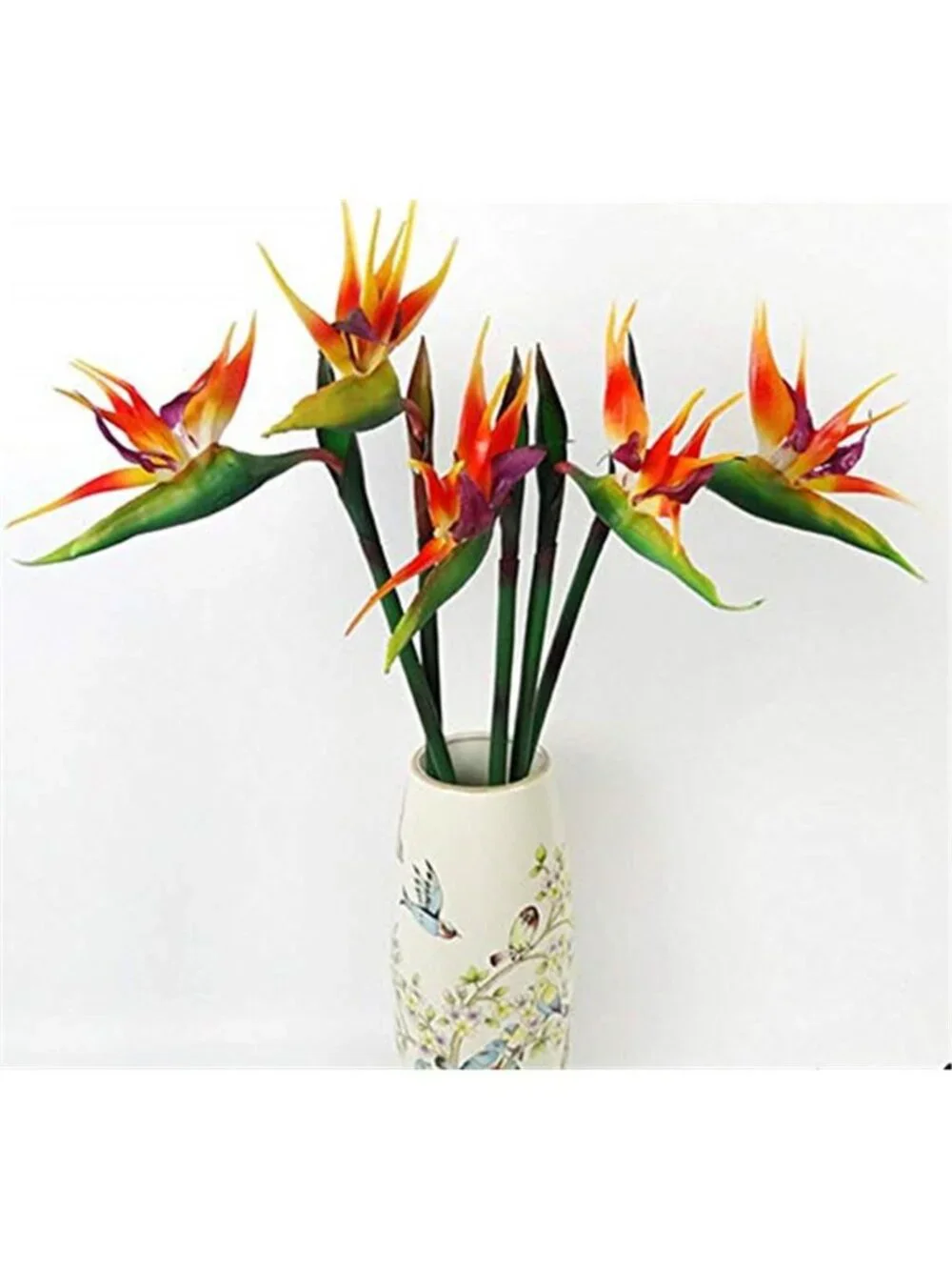 Artificial Bird of Paradise Flower 32 Inch UV Resistant Faux Tropical Plant Set